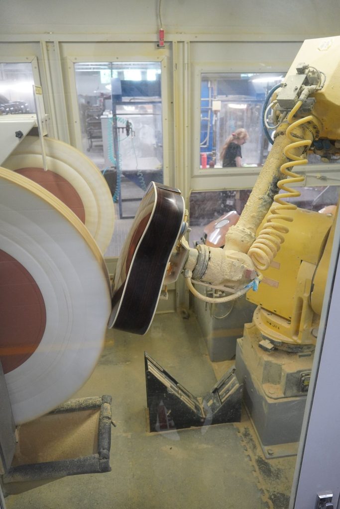 An industrial robot on a factory line
